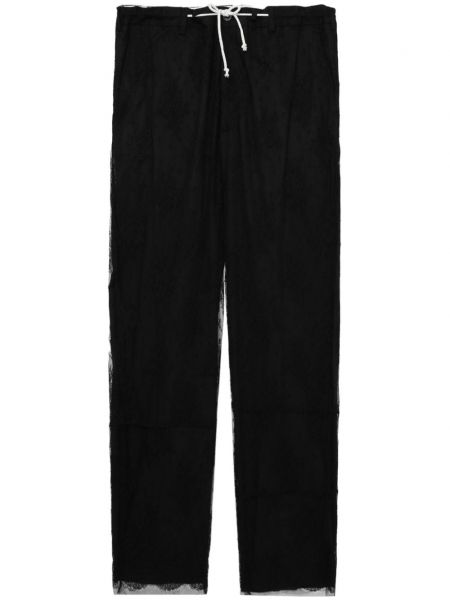 Čipkované rovné nohavice Magliano čierna