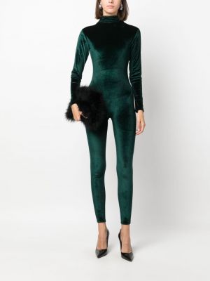 Aksamitny kombinezon Atu Body Couture zielony