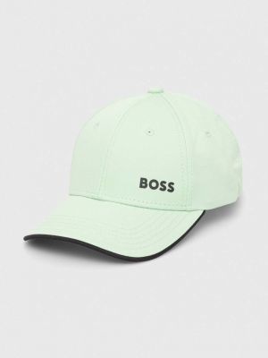 Памучна шапка с козирки Boss Green