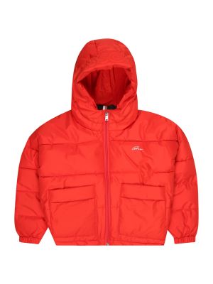 BOSS Kidswear Zimná bunda  červená / biela