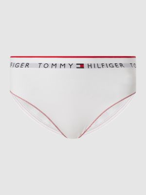 Slipy z wysoką talią Tommy Hilfiger białe