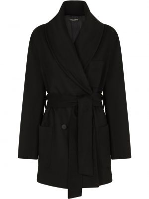 Černý kašmírový kabát Dolce & Gabbana