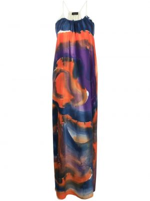 Αμάνικο φόρεμα με σχέδιο Roberto Collina πορτοκαλί