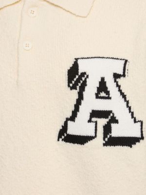 Polo di cotone in maglia Axel Arigato beige