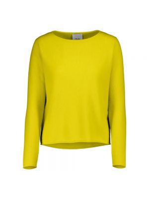 Sweter z okrągłym dekoltem Allude żółty