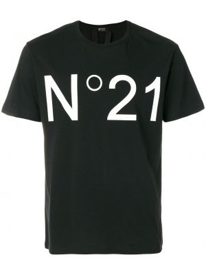 Camiseta con estampado Nº21 negro