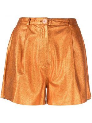 Pantaloni scurți din piele Forte_forte portocaliu