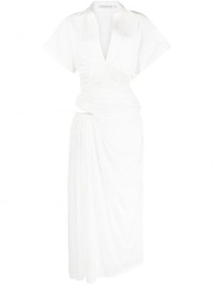 Φόρεμα σε στυλ πουκάμισο Christopher Esber λευκό