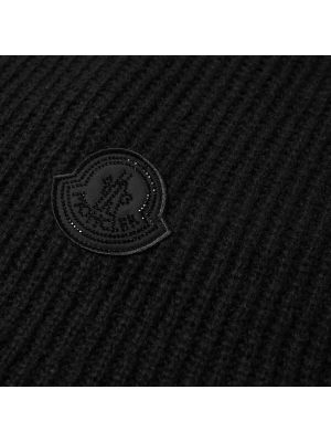 Трикотажный шарф Moncler черный