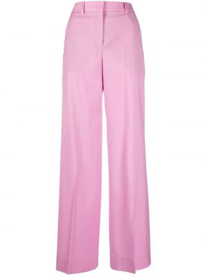 Vlněné kalhoty relaxed fit Incotex růžové