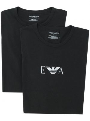 T-shirt mit print Emporio Armani schwarz