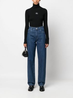 Pullover mit stickerei Calvin Klein Jeans schwarz