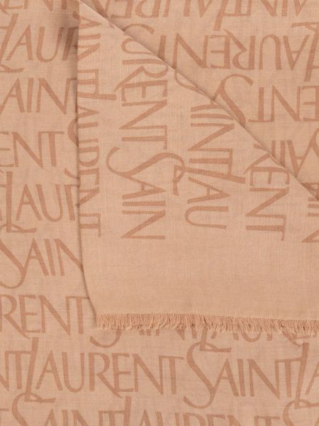 Žakarda kašmira šalle no modāla Saint Laurent bēšs