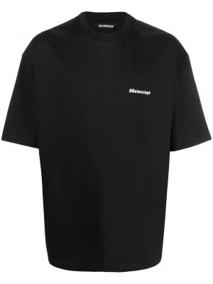 T-shirt brodé Balenciaga noir