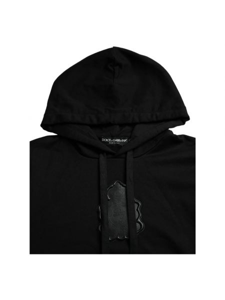 Sudadera con capucha de algodón Dolce & Gabbana negro