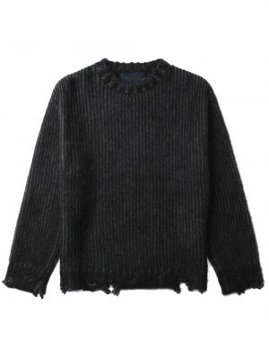 Pletený svetr s oděrkami Juun.j černý