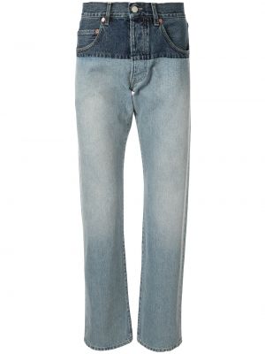 Obnosené džínsy s rovným strihom Vetements modrá