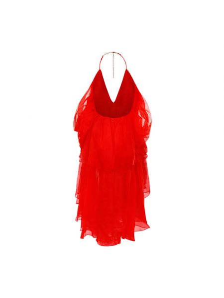 Sukienka z falbankami Zimmermann czerwona