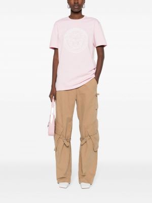 T-krekls ar apdruku Versace rozā
