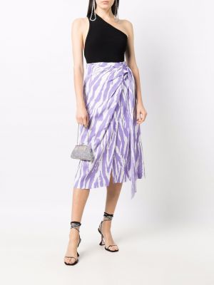Falda con estampado Msgm violeta