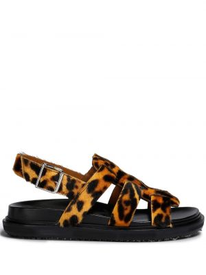 Sandale cu model leopard Marni