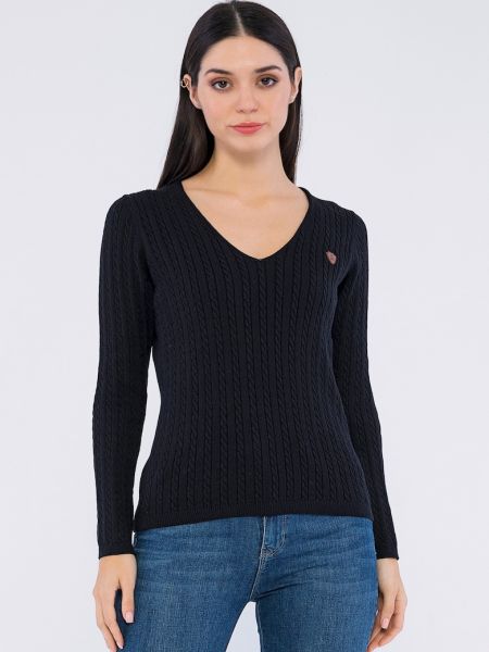 Приталенный свитер Giorgio Di Mare черный