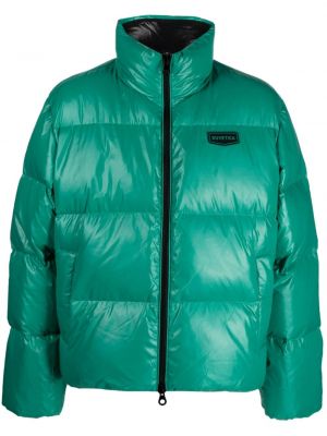 Páperová bunda na zips Duvetica zelená