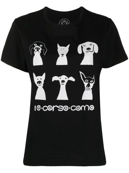 Majica s potiskom 10 Corso Como črna