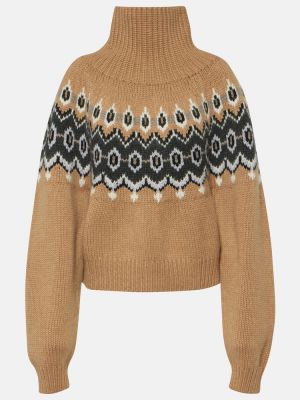 Sweter z kaszmiru Khaite beżowy