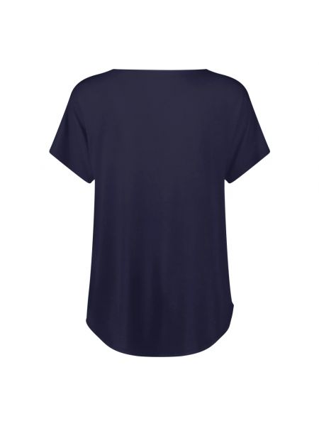 Koszulka z dekoltem w serek oversize Betty Barclay niebieska