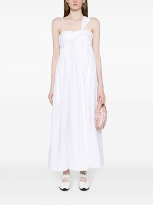 Asimetriškas medvilninis suknele Cecilie Bahnsen balta