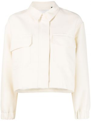 Klasická bavlněná bunda s dlouhými rukávy Essentiel Antwerp - bílá
