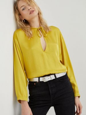 Однотонная блузка American Vintage желтая