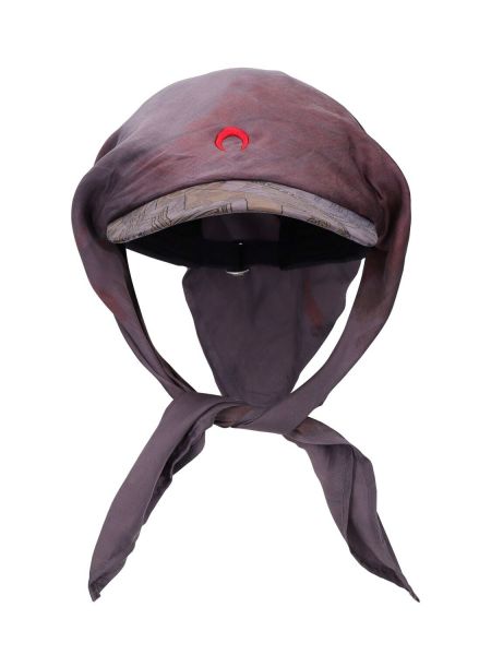 Jedwabna czapka z daszkiem Marine Serre szara