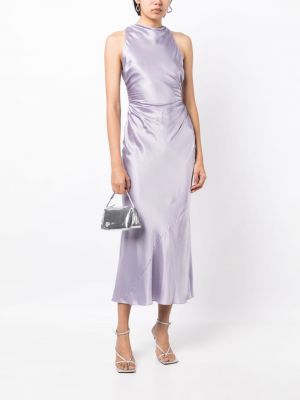 Šilkinis suknele kokteiline Reformation violetinė
