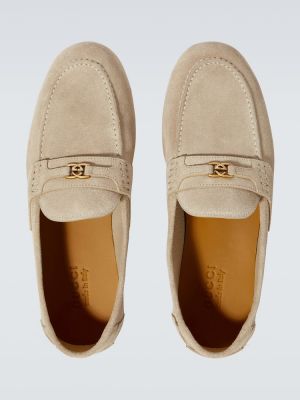 Pantofi loafer din piele de căprioară Gucci