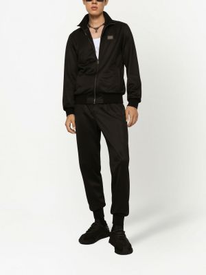 Džersis džemperis su užtrauktuku Dolce & Gabbana juoda