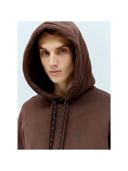 Sudadera con capucha con estampado Adidas marrón