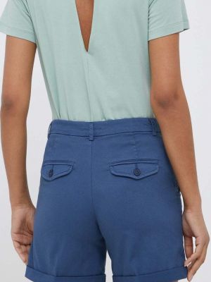 Pantaloni din stofa cu talie înaltă United Colors Of Benetton albastru