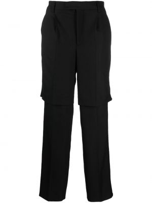 Vlněné rovné kalhoty Vtmnts černé