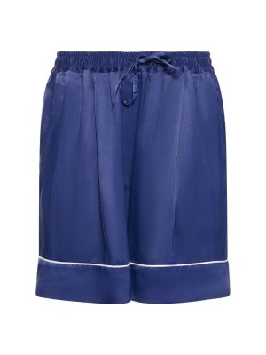 Pantalones cortos de viscosa oversized Sleeper azul