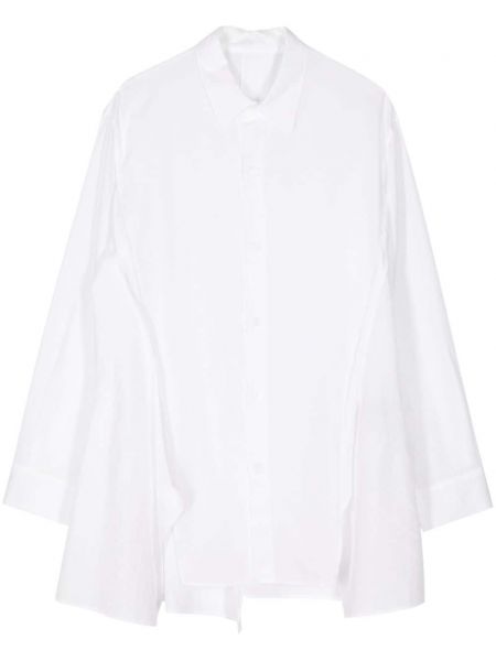 Krekls ar drapējumu Yohji Yamamoto balts