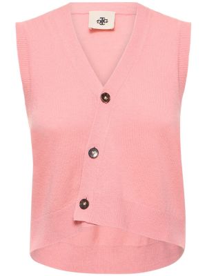 Chaleco de lana de cachemir The Garment rosa