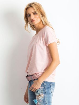 Tričko so slieňovým vzorom Fashionhunters ružová