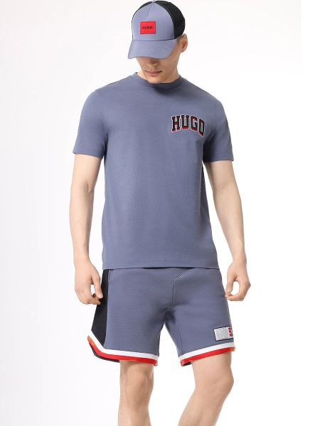 Хлопковые шорты Hugo серые