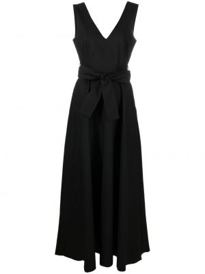 Μάξι φόρεμα με λαιμόκοψη v P.a.r.o.s.h. μαύρο