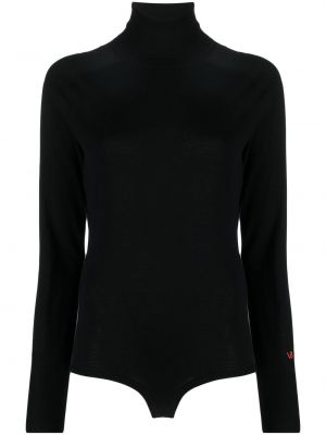 Вълнен пуловер от мерино вълна Victoria Beckham черно