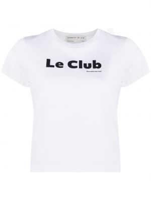 Tricou cu imprimeu din bumbac cu mâneci scurte Shoreditch Ski Club - alb