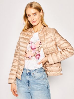 Pernata jakna slim fit Max Mara Leisure ružičasta