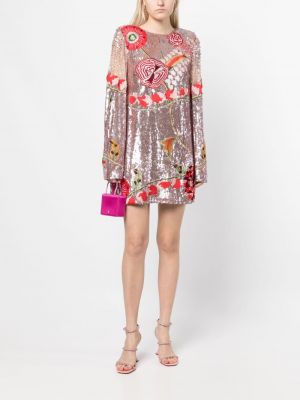 Haftowana sukienka midi w kwiatki Rachel Gilbert